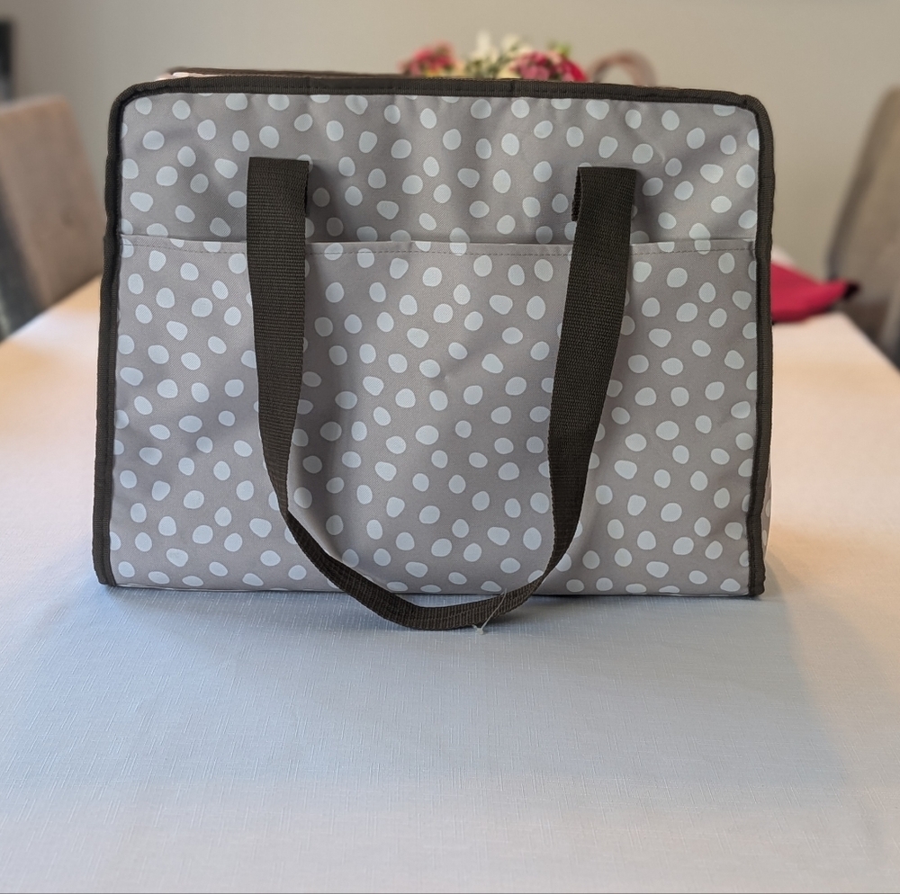 Thirty-One Market Thermal Tote Lots-a-Dots 17.5" Insulated Cooler Bag Polka Dot